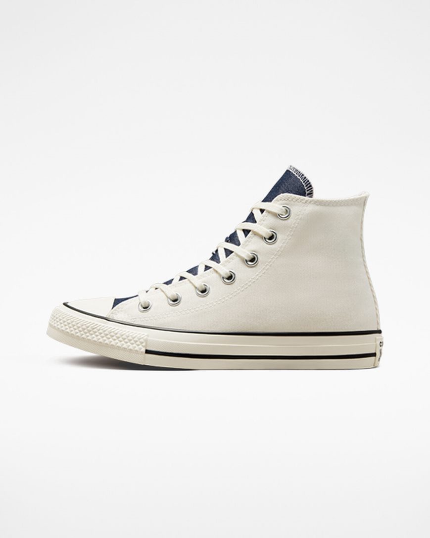 Tenisi Inalti Dama Converse Chuck Taylor All Star Denim Bej Bleumarin Masline Verzi | RO QSGYW204